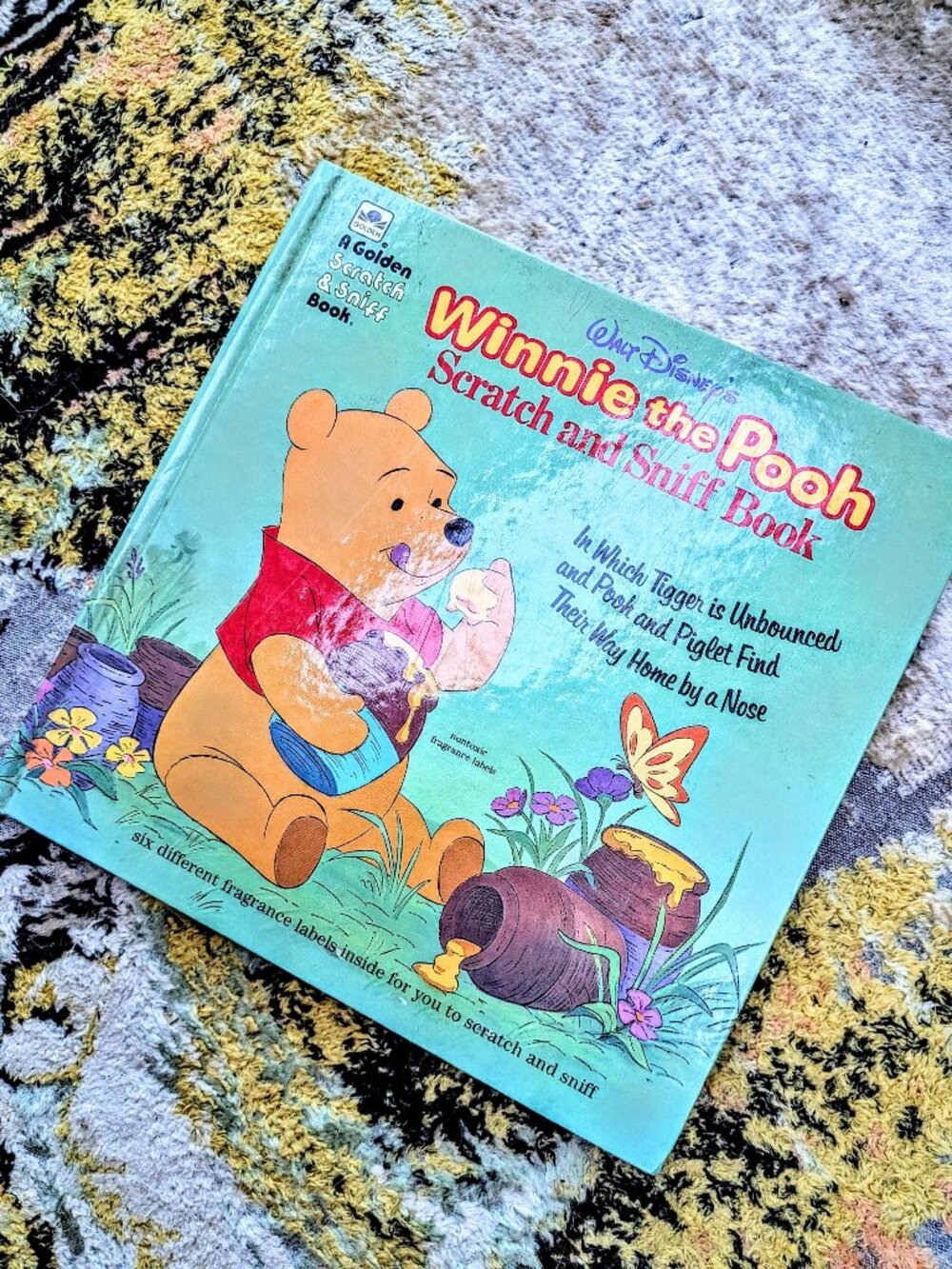 Vintage 1970s Walt Disney Winnie the Pooh Scratch & Sniff Book | Golden Book